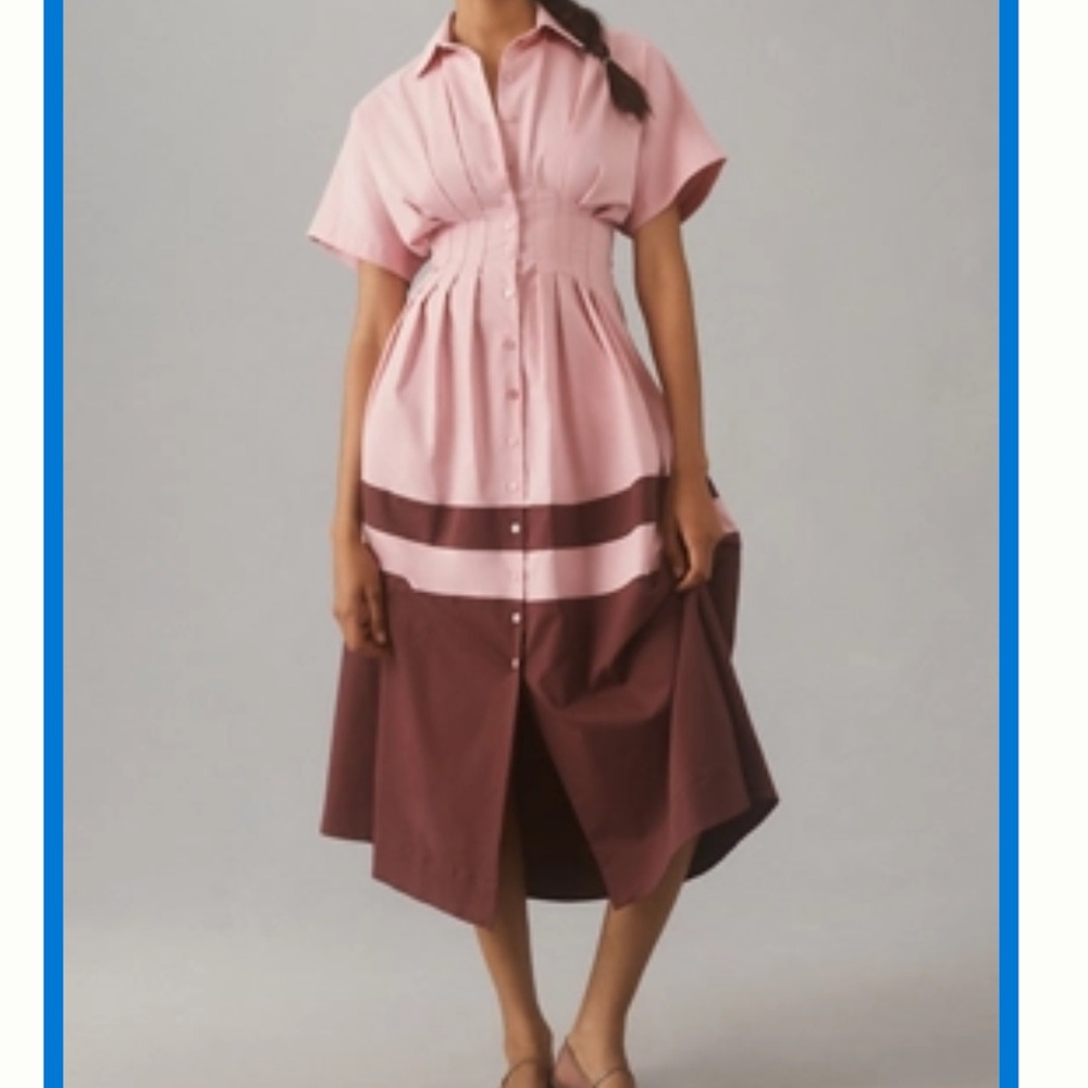 NWT Anthropologie Exquise Shirt Dress 2x